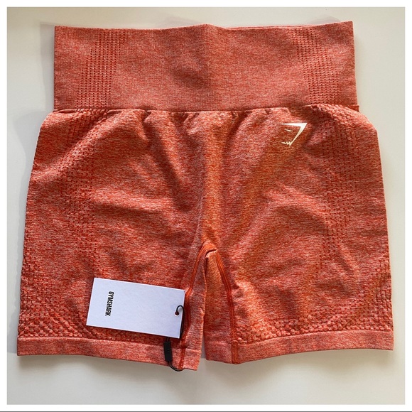orange seamless shorts